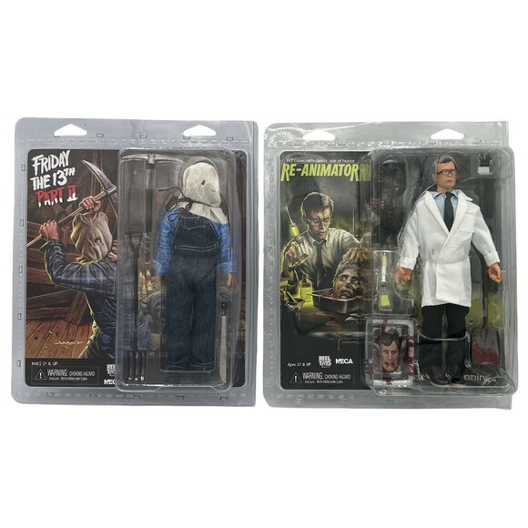 NECA Friday the 13th Part 2 Jason Voorhees & Re-Animator Herbert West Retro Set - Picture 1 of 16